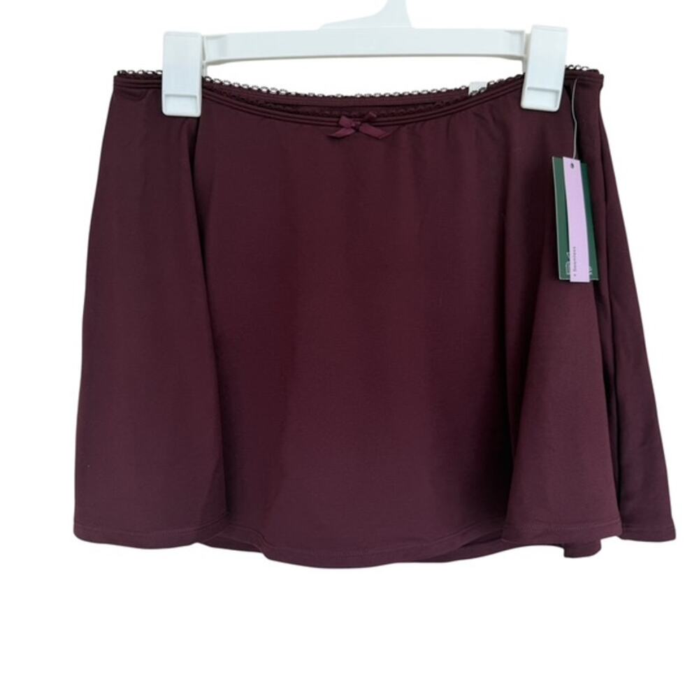 Wild Fable Burgundy Satin Feel Skort - Large - New with Tags - Picture 1 of 6